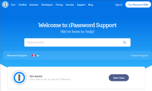 1Password Support Page