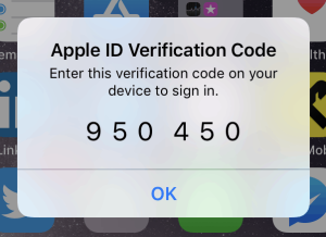 Apple ID verification code 2FA