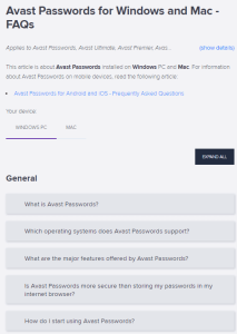 review of avast passwords