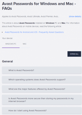 avast password extension