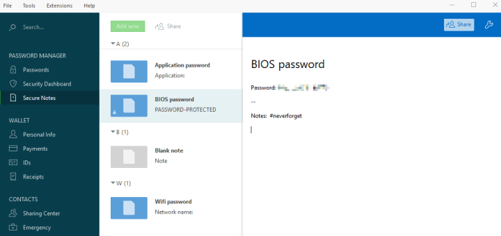 Adding BIOS Password to a Secure Desktop Vault