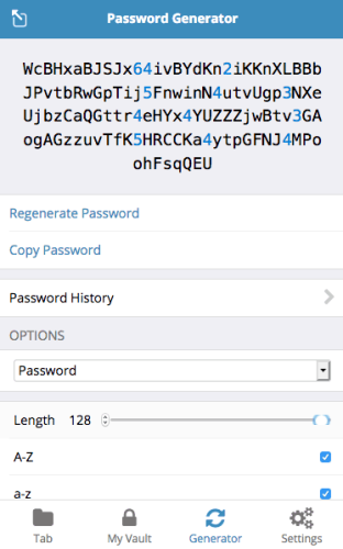 Firefox Password Generator