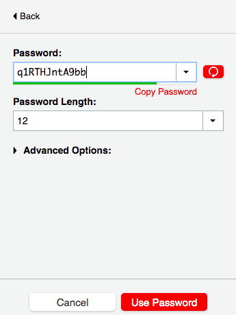 LastPass Chrome Extension Password Generator