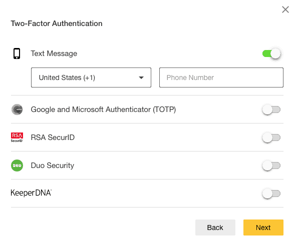Two-factor authentication