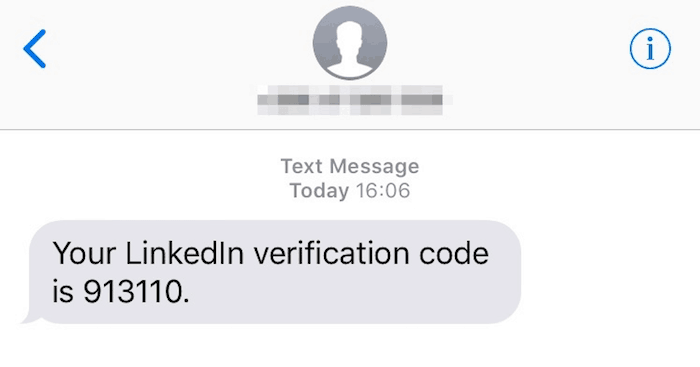 SMS verification code