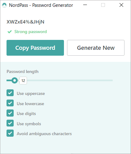 NordPass Password Generator