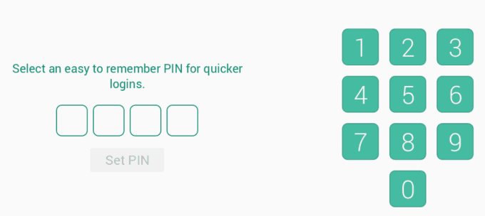 Accessing the App With PIN Code