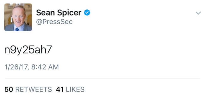 Sean Spicer Twitter Fail