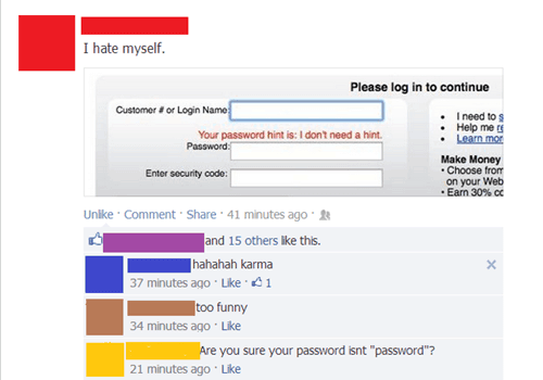Smartass Password Hint