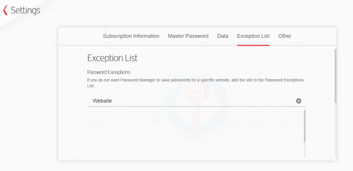 Exception List for Credentials in Trend Micro