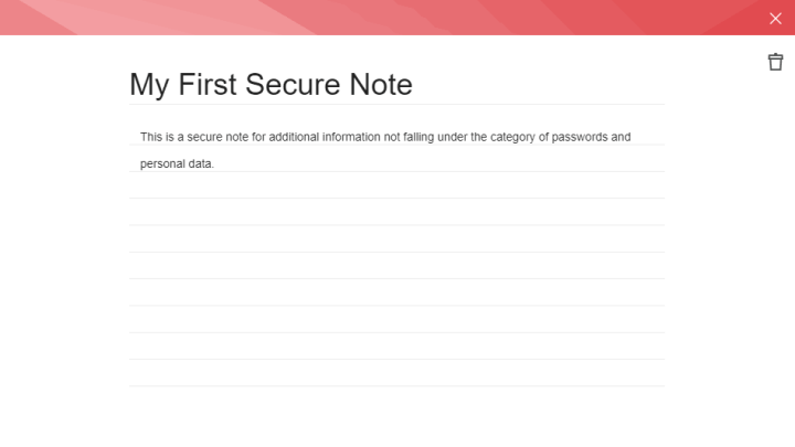 Creating a Secure Note in Trend Micro Password Manager