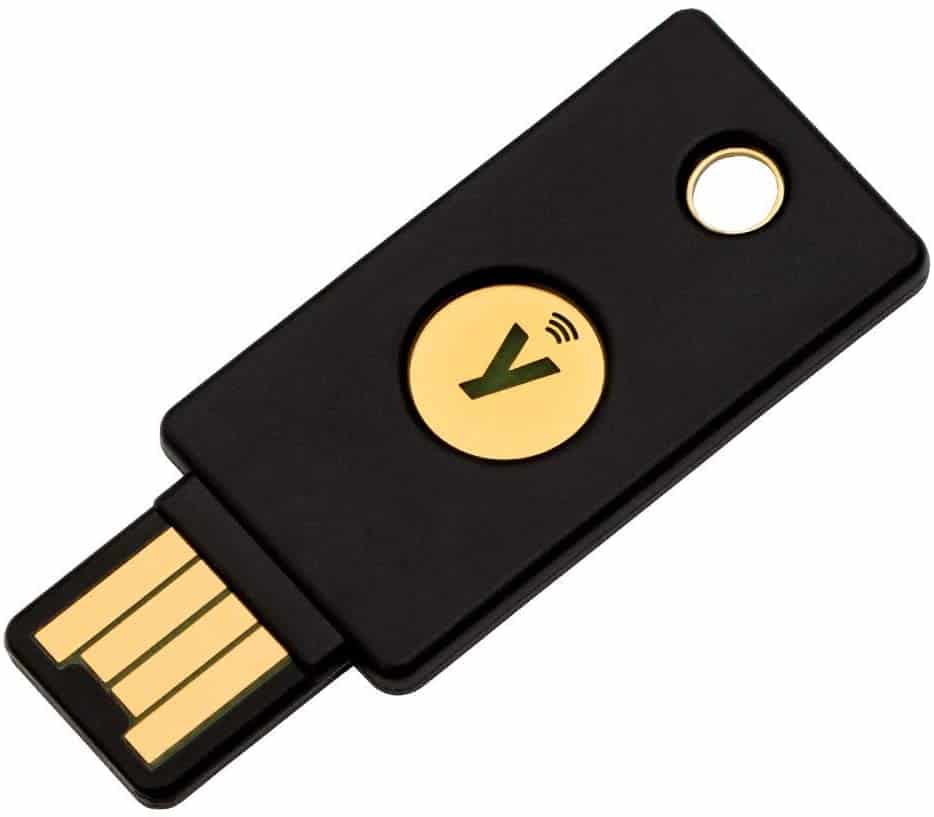 yubikey and keeper password manager